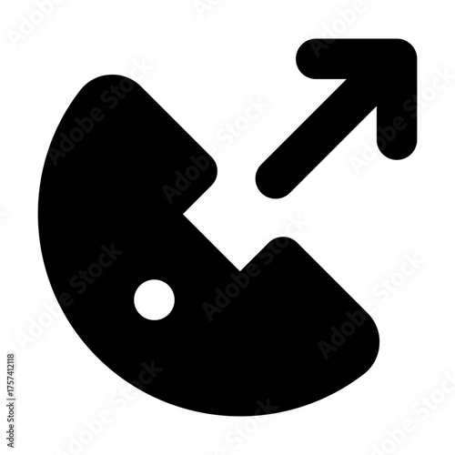 Call Outgoing Icon Filled