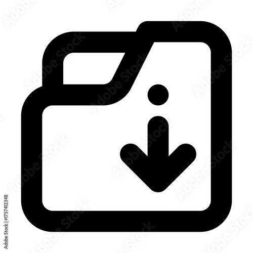 Folder Download Icon Outline