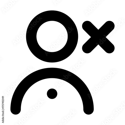 Delete User Icon Outline