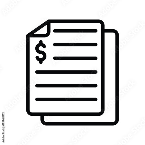 Business Paper line icon , vector, pixel perfect, illustrator file 
