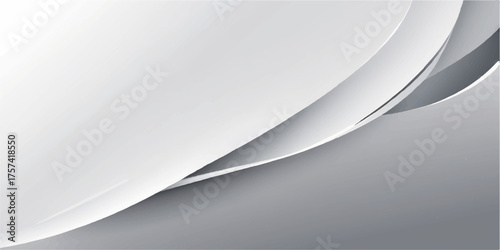 White paper background with curled corners and blank sheet design