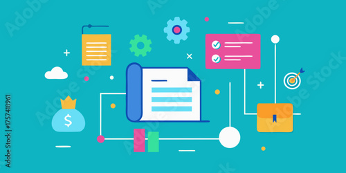 Flat Design Personal Budgeting AI Finance Tool Interface