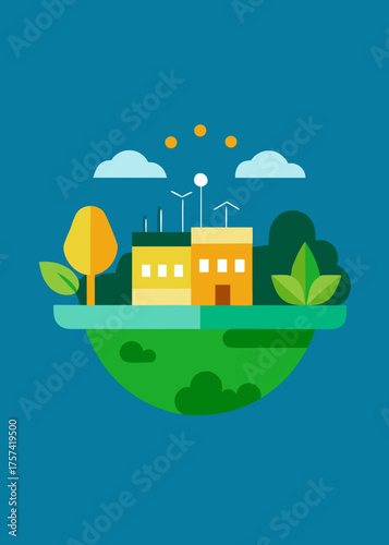 flat design futuristic digital lifestyle background