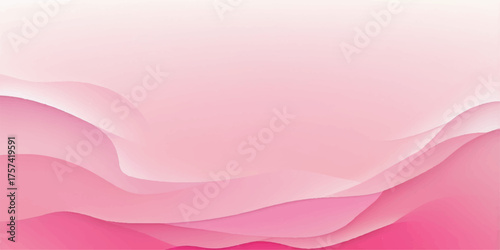 Pink abstract wavy background with soft curves and colorful texture