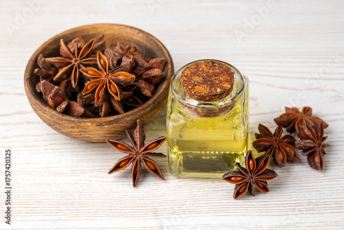 Star anise essential oil on...