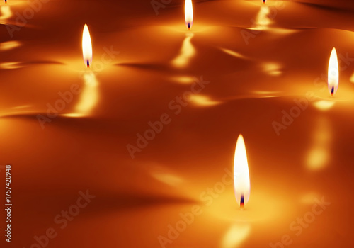 A soft glowing candle light background in cinematic style, perfect for warm spooky atmospheres and Halloween, Ai Generate.