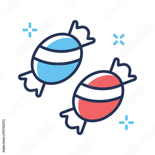 Take your hands on this amazing flat outline icon of halloween candy