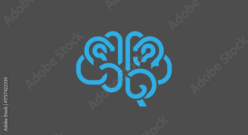 Cyan brain icon