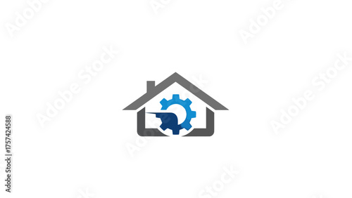 Home Repair Service Icon: Maintenance, Drilling, and House Improvement Work