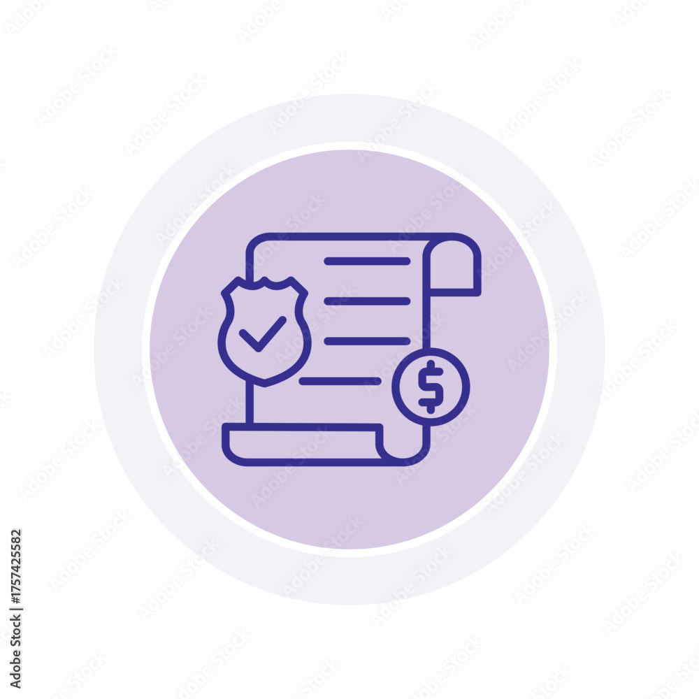 Fototapeta premium Liability color circle icon , vector, pixel perfect, illustrator file