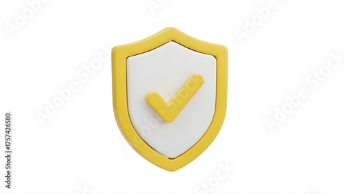 Yellow shield with check mark icon for security and protection concept vector design element for ui ux 3d render on transparent background Free Download Yellow shield with check mark icon for security and protection concept vector design element for ui ux 3d render on transparent background - GFXLoad