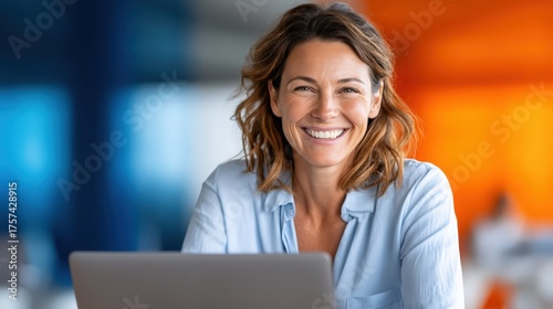 Smiling Person During Video Conference in Modern Workspace Setting Free Download Smiling Person During Video Conference in Modern Workspace Setting - GFXLoad