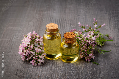 Essential oil in bottle wit...