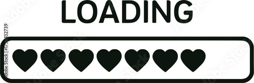 Loading bar with heart icons representing love recovery or saving progress