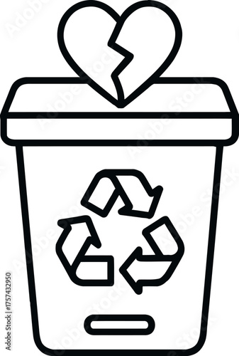 Symbolic representation of deleting a past relationship with lingering sadness