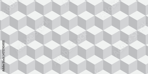 White 3d modeling cubes Illustration decoration seamless white material pattern square design.	
