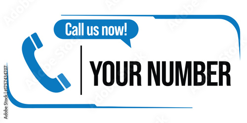 Call Us Now Button – Vector Phone Contact Icon for Website Header and Business Communication