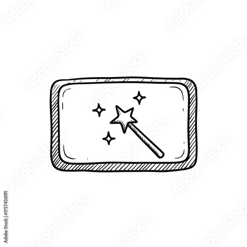 Hand Drawn Thumbnail Design Icon, Video Graphic