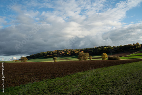 Grabfeld Unterfranken im Herbst