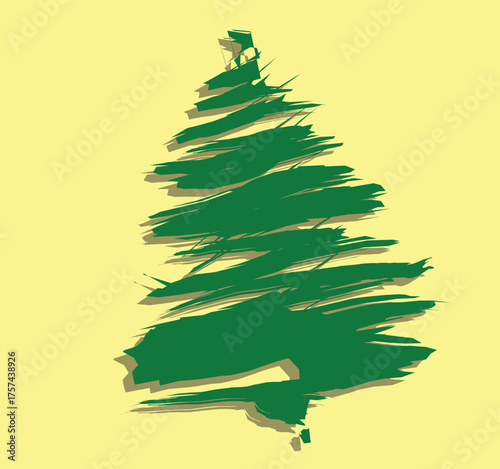 christmas tree illustration design .eps