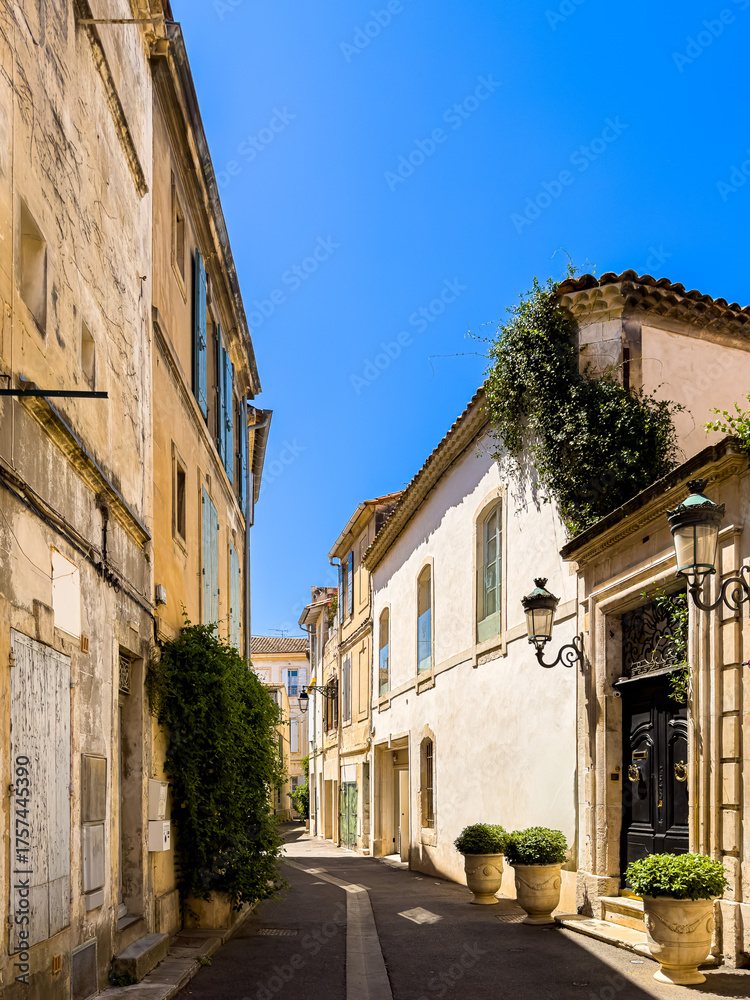 Fototapeta premium Street view of old village Arles in France