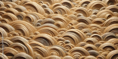 A background texture is displayed, featuring a ripple pattern constructed from the arrangement of straw-like material.