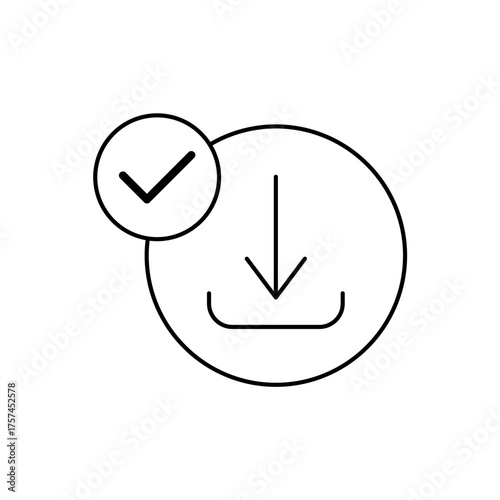 Research icon outline editable stroke line drawing eps