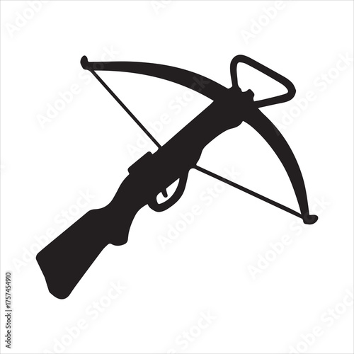 Black crossbow vector silhouette