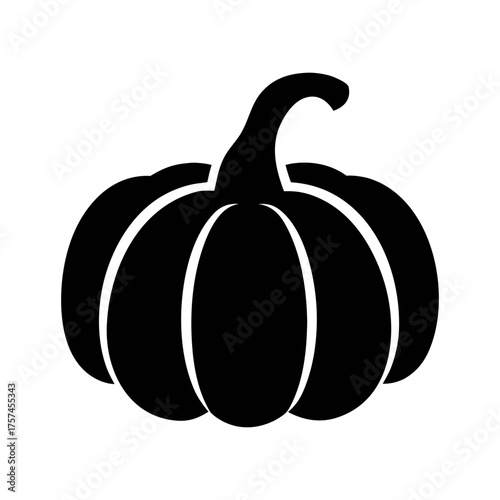 Download high resolution black pumpkin vector graphic for halloween thanksgiving and fall designs