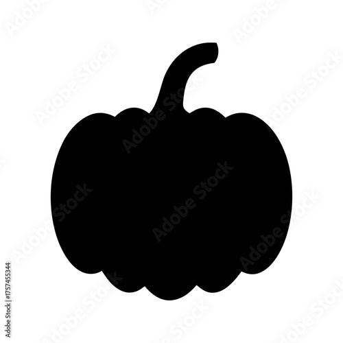 Pumpkin silhouette vector illustration for halloween thanksgiving autumn harvest designs and crafts