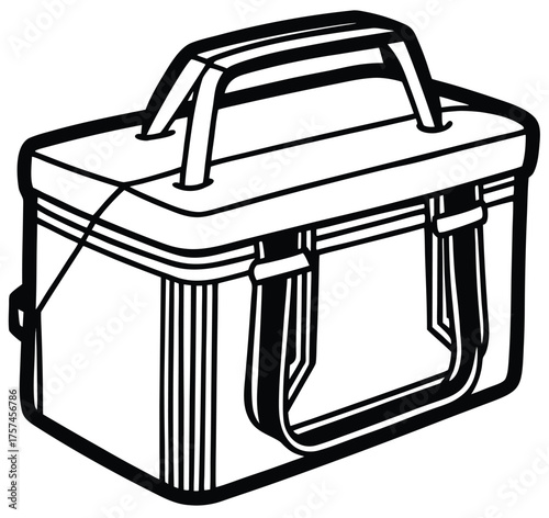 Portable insulated cooler bag with handle, perfect for picnics, beach trips, travel, and keeping drinks and food cold, featuring a durable design for outdoor adventures and everyday convenience