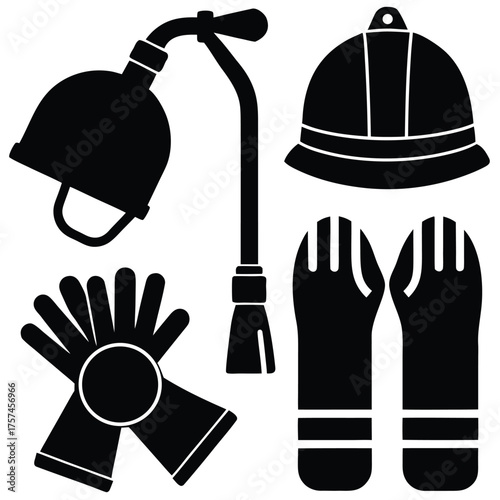 Protective Welding Equipment Silhouette for Industrial Safety and Professional Use