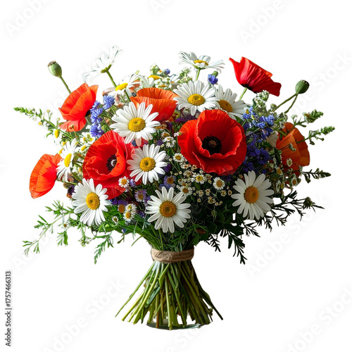 Colorful Mixed Flower Bouquet Against Black