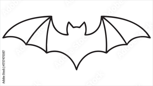 Vector art of bat outline