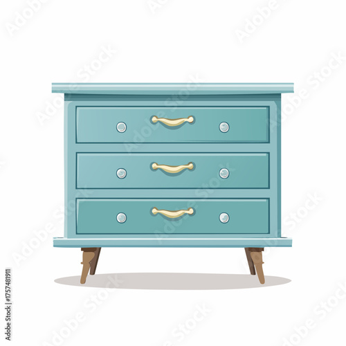 Kleiner Schrank in türkis