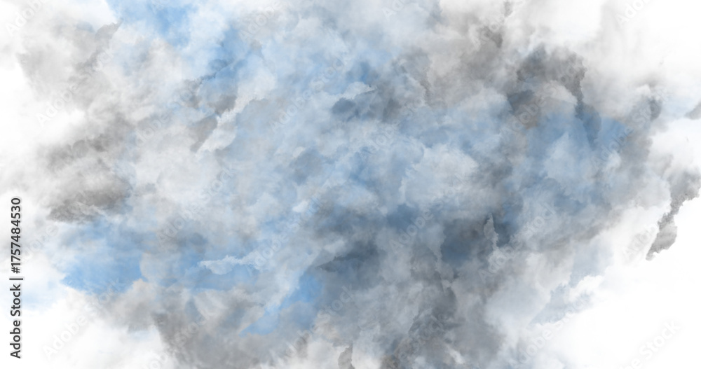Obraz premium abstract painting of a swirling cloud of smoky grays and soft blues, capturing the ethereal beauty of the sky