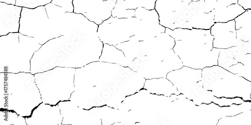 
Weathered plaster surface with spreading cracks and chipped paint; perfect for use in architectural renders or dark visual storytelling.
