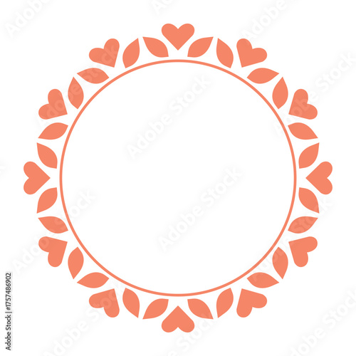 Decorative frame Elegant vector element for design in Eastern style, place for text. Floral pink and white border. Lace illustration for invitations and greeting cards