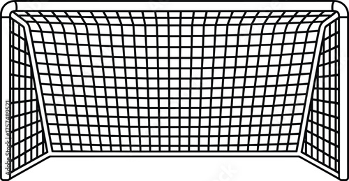 Soccer goal net, football goalpost, sports equipment, goal frame, soccer field, outdoor sports gear, goal netting, football match essentials, sports net structure