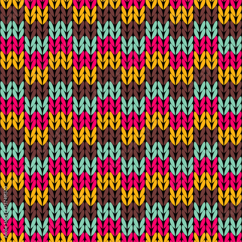 Knitted background pattern wallpaper knitting decorative print handmade textile knitting handiwork	