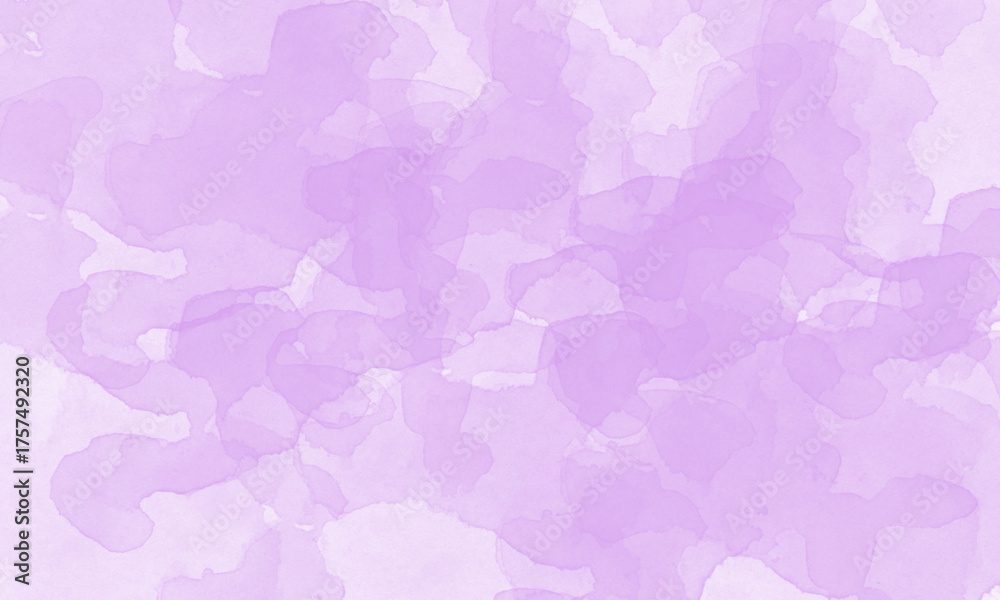 Obraz premium Soft light washes across overlapping watercolor blots, creating a peaceful, ethereal lavender scene
