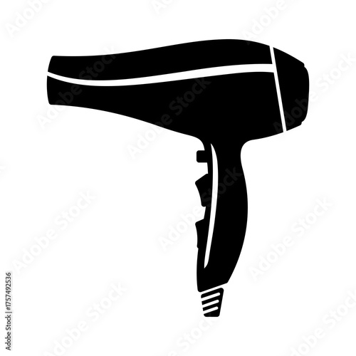 Hairdryer silhouette vector icon,modern and elegant design concept,isolated on white background,can be for sign,logo,or brand icon inspiration