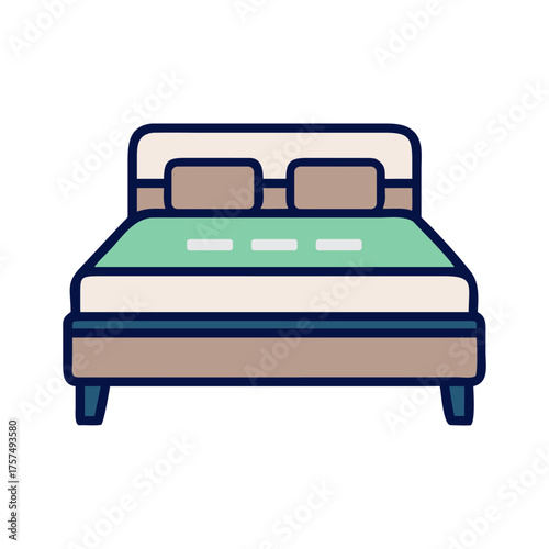 vector illustration mattress bed realistic.eps