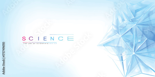 Abstract geometric background with a blue polygonal plexus network structure