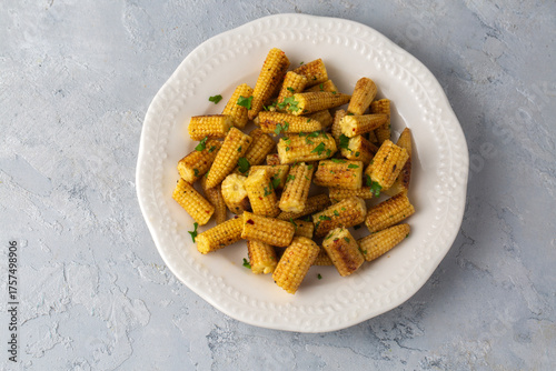 Baby corn pickled fried pot...