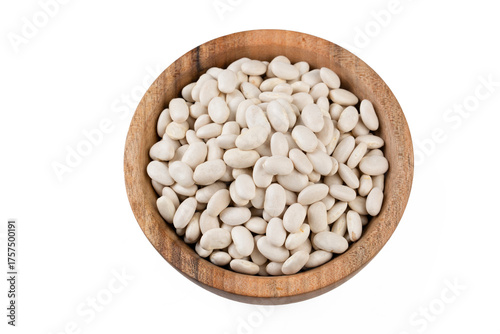 Dried haricot bean on the w...