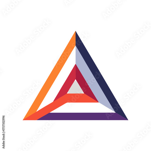 Modern prism triangle logo symbolizing clarity and insight vector