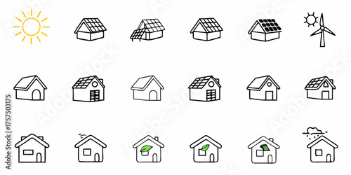 Eco-Friendly Homes: A Vision of Sustainable Living with Solar Panels, Wind Power, and Green Energy, Inspiring Environmental Awareness and a Greener Future for Generations
