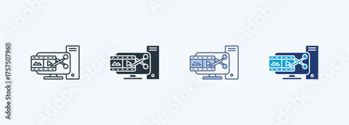 Video Editing Multiple Style Icon