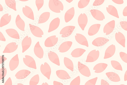 Soft pink petals scattered across a light background create a calming and elegant pattern ideal for textiles or wallpaper design